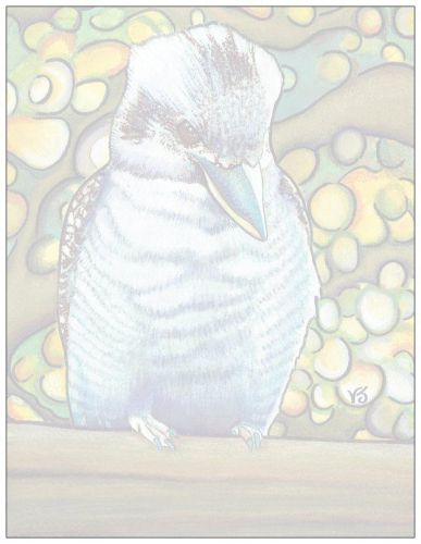 set of 4 Australian Birds/Kookaburra Notepads BONUS GIFT TAGS &amp; CARD