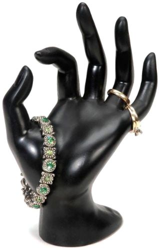 Personal hand form bracelet mannequin jewelry display hanger, black for sale