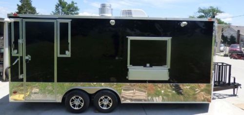 Concession Trailer 8.5&#039; x 20&#039; Black Catering Event Trailer