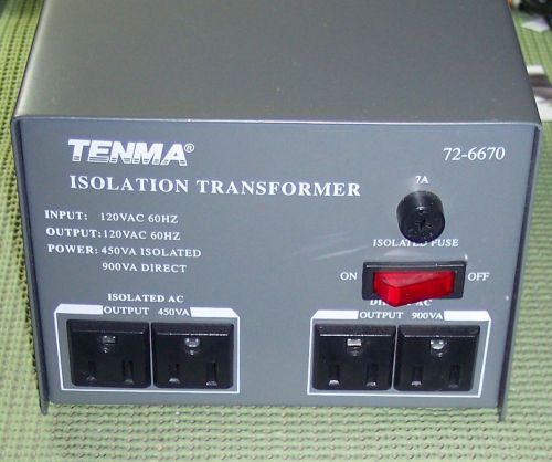 Tenma 72-6670A Isolation Transformer Power Supply 72 6670A