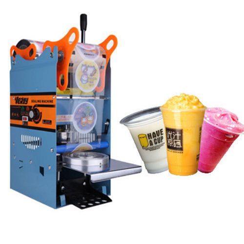 Electric Automatic Tea Cup Sealer Sealing Machine Bubble 300 Cups/hr 270W 220V