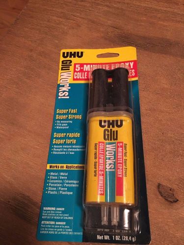 NOS Uhu Glu Works! 5-Minute Epoxy Unopened Package