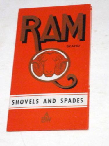 Vintage RAM Shovels &amp; Spades Sales Brochure Ames Baldwin Wyoming.1950s.
