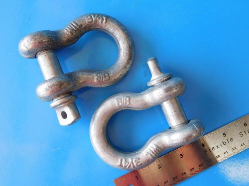 Lot of &#034;2&#034; shackle  3 1/4  ton, screw pin anchors  , used but clean for sale