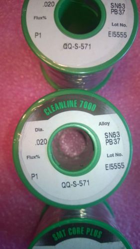 Alpha Met1 lot of  4 Alpha Metals Solder Dia. .020 SN63 / PB37 1lb SMT Core Plus