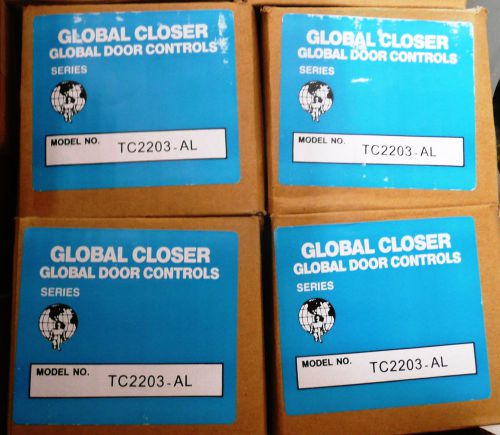 Four (4) tc2203-al commercial door closser with parallel arm bracket (aluminum) for sale