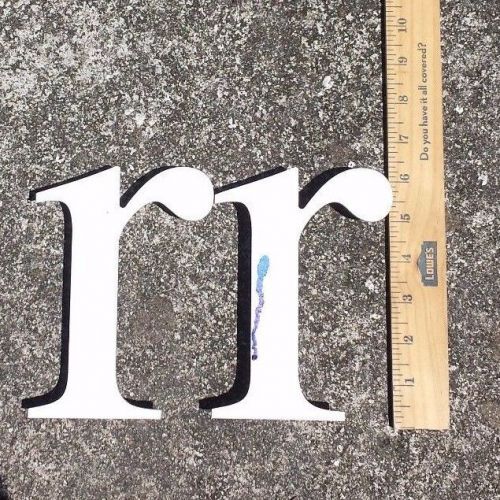 Solid Aluminum Metal Sign Letter Lowercase &#034;r&#034; Architectural Salvage Decor Craft