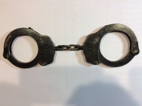 Handcuffs, Chain Link, Peerless Handcuff Co.,Two Keys, Seed Holster, Used