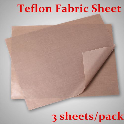3sheets 15&#034;x15&#034; Teflon Fabric Sheet Heat Press Sublimation Print- 5Mil Thickness