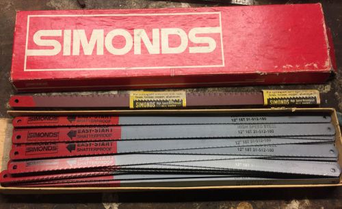 Simonds Shatter proof 12&#034; 18 Tooth HSS Hack Saw Blades and red blades Lot of 40