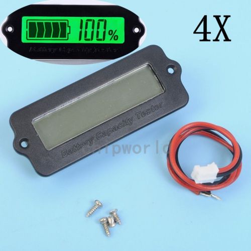 4X 12V LY6W Lead Acid Battery Power Indicator Capacity Display LCD Digital