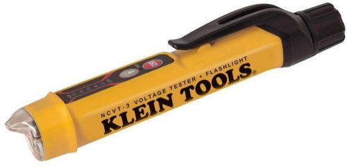 Klein tools non-contact electro-mechanical handheld voltage tester w/ flashlight for sale