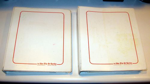 4 BINDERS &amp; STACK of 1970&#039;s CLIP ART &amp; CAMERA READY PAGES, GREAT STUFF FREE USPS