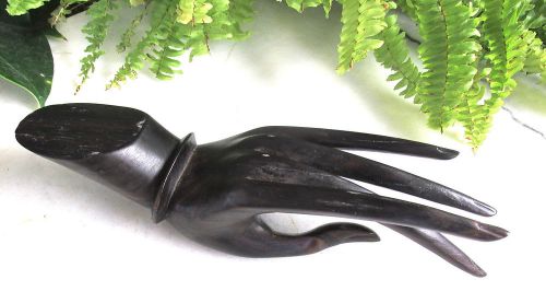 VTG. BEAUTIFULLY CARVED WOOD HAND MANNEQUIN DISPLAY FOR RINGS OR BRACELETS
