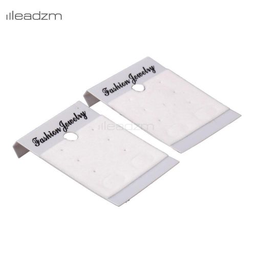 Leadzm New 100PCS Retail Store Paper Earrings Jewelry Display Hanging Cards Tags