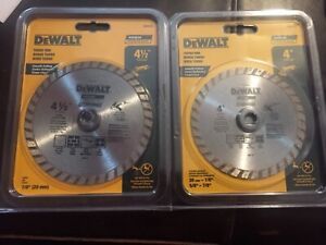 DEWALT XP 4&#034; Diamond Grinding Wheel DW4724 &amp; 4 1/2” dw4725 lot