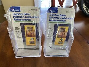 2 Rogers Tri-Fold Paper/Brochure Literature Holders Holds Up To 4”(Countertop)