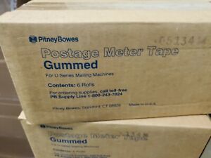 6 Rolls Genuine OEM Pitney Bowes 627-2 Gummed Postage Meter Tape