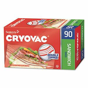 Cryovac Sandwich Bags, 1.15 mil, 6.5&#034; x 5.88&#034;, Clear, 1080/Carton 100946906