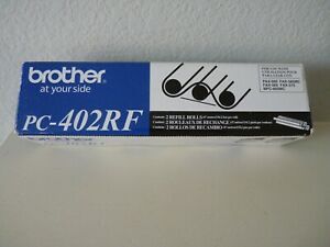 Genuine Brother PC-402RF Fax Refill Rolls 2 Pack; Unopened   