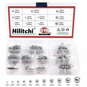 510 Pcs Metric Precision Chrome Steel Bearing Ball Assortment Kit