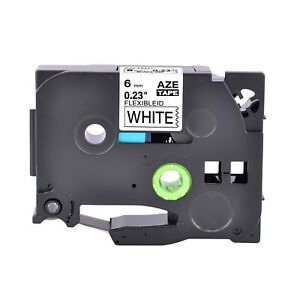 1PK Fits Brother P-Touch TZ-FX211 TZe-FX211 White Flexible Label Tape 6mm