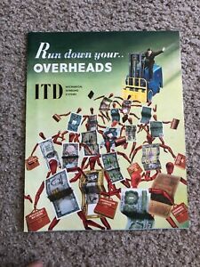 1950s ITD mechanical Handling systems, fork lifts sales literature.