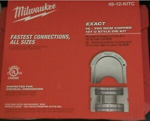 Milwaukee 49-12-KITC EXACT #6 – 750 MCM Copper 12T U Style Die Kit - NEW - #D368