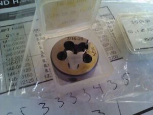 7/16&#034;-28 X 1&#034; HIGH SPEED STEEL ROUND ADJUSTABLE DIE