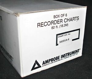 Amprobe 300SVA-6 Chart Paper Roll = 6 Rolls = Each 60 ft. NIB