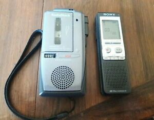 2 Micro Set Recorder Radio Shack Vox Sony ICD P320 As Is Flaw parts only