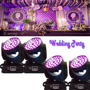 4X 360w Zoom Moving Head Light Touchscreen DMX Stage Party Show Speed Adjustable