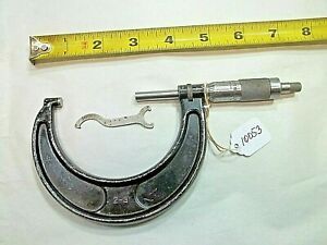 BROWN &amp; SHARPE No. 63A, 2 - 3&#034; Machinist&#039;s Micrometer (.001&#034;), Steel Faces, USA