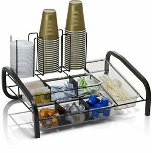 Officemate BreakCentral Multi Breakroom Organizer and Coffee Pod Holder Black...