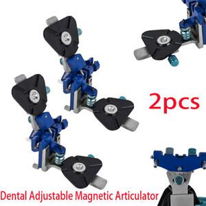 2pcs Adjustable Magnetic Articulator Dental Lab Equipment For Dentist