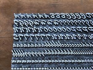 Antique VTG 24pt ATF #689 Fancy Brush Letterpress Print Type A-Z Letter # Set