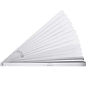 Stainless Steel Feeler Gauge Dual Marked Metric And Imperial Gap Measuring Tool