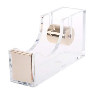 LUYING Modern Design Acrylic Clear Office Desktop Tape Dispenser Metal Core Tape