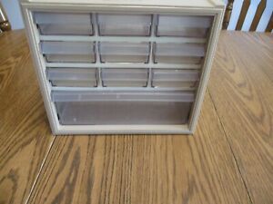 VINTAGE SEARS CRAFTSMAN 10 DRAWER PLASTIC PARTS ORGANIZER STORAGE BIN