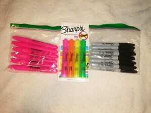 Sharpie highlighters, permanent markers and Ticonderoga highlighters