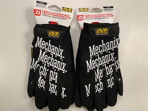 New 2 Pairs Mechanix Work Airsoft Paintball Gloves LARGE Black SHIPS FREE!