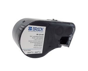 BRADY M-125-461 CARTRIDGE LABEL 1&#034;X1.75&#034;X1&#034; BLACK ON WHITE SEMICLEAR