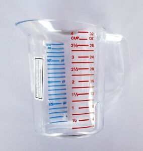 Cambro 100MCCW135 Clear Camwear 1 Qt Measuring Cup CLRCW ONE QUART Plastic poly
