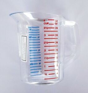 Cambro 100MCCW135 Clear Camwear 1 Qt Measuring Cup CLRCW ONE QUART Plastic poly