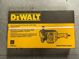 DEWALT DWD450 1/2 inch VSR Stud &amp; Joist Drill with Clutch BRAND NEW