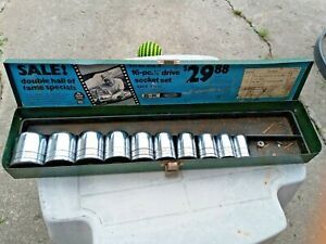 Vintage S-K Large 12 Point 1/2&#034; Socket Lot 5/8 to 1-1/4&#034; Made in USA