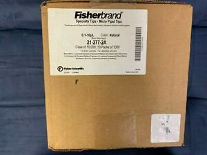 Fisherbrand®Micro Pipette Tips 0.1-10 uL  21-277-2A  10 Pack of 1000. Case of 10