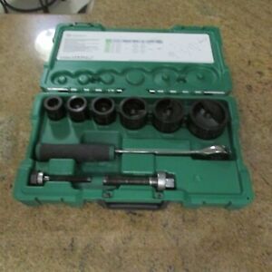 Greenlee 7238SB Knockout Kit with Ratchet Wrench 1/2&#034; thru 2&#034; Nice! (See Details