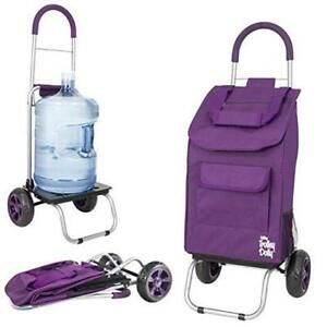 Trolley Dolly Shopping Grocery Foldable Cart Purple