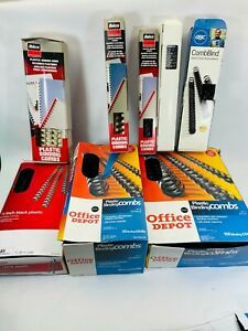 LOT OF PLASTIC BINDING COMBS IBICO, GBC, OFFICE DEPOT 200+ VARIOUS SIZES